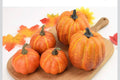 Konstgjorda Pumpor för Halloween & Höstdekoration – 7-Pack (Olika Storlekar)