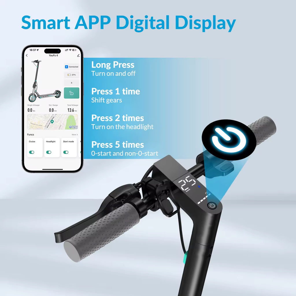 V8 Elektrisk Scooter 350W – 25 km/h – Fri Frakt