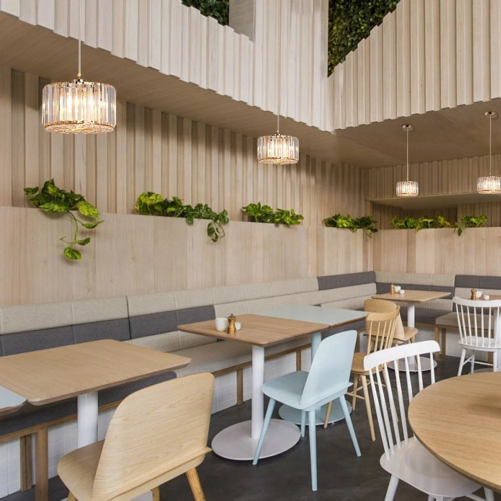 Elegant kristallpendel i modern design – svart FC-P