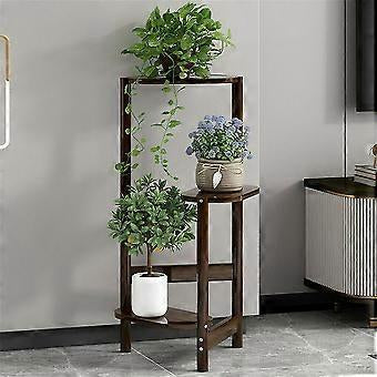 Stilrent Växtställ i Bambu med 3 Våningar – Minimalistisk Blomsterhylla