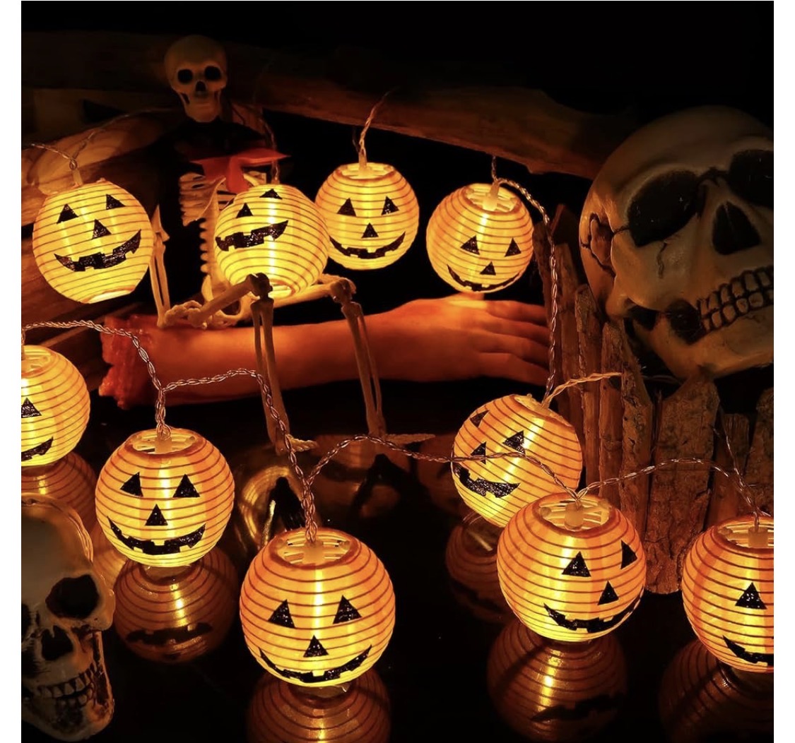 Halloween Utomhus LED-Ljusslinga med Pumpor (6 meter – 20 LED-Lykta IP65)