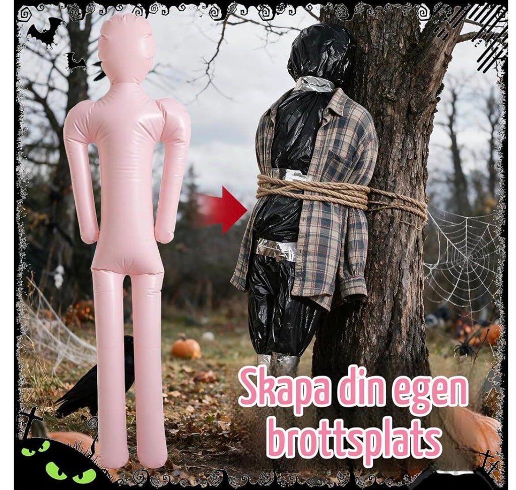 Halloween Hängande Lik & Brottsplats Dekorations-Set (Inflatable Dead Victim Prop)