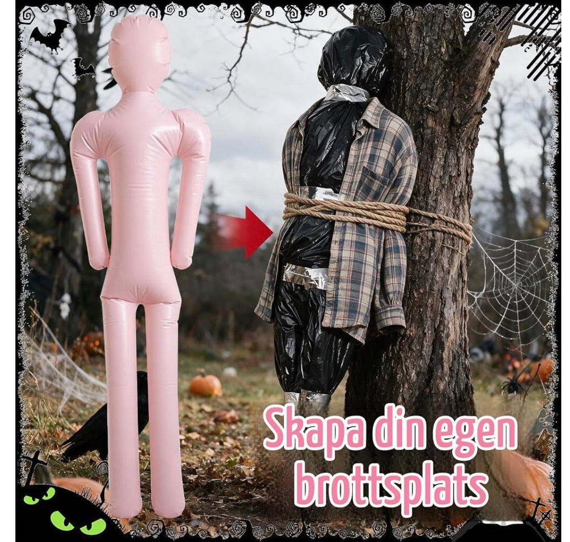 Halloween Hängande Lik & Brottsplats Dekorations-Set (Inflatable Dead Victim Prop)