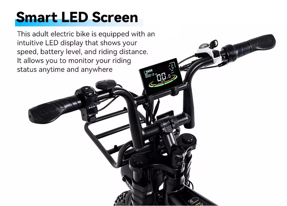V8 Max Electric Bike – 250W Motor, 48V Battery, 20” Fat Tire