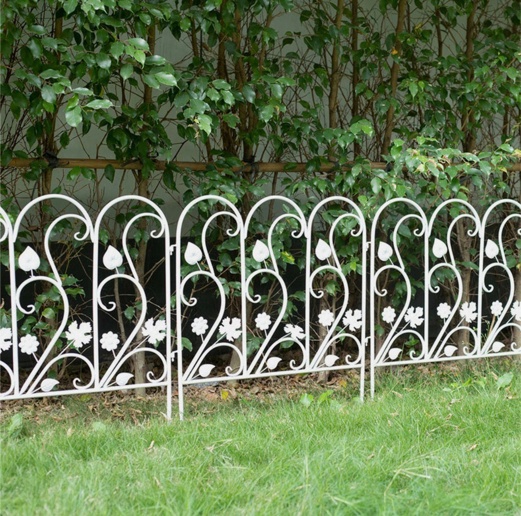Dekorativt Trädgårdsstängsel / Rabattkant i Järn (5-pack) – Modell XJJ516-WT-G2