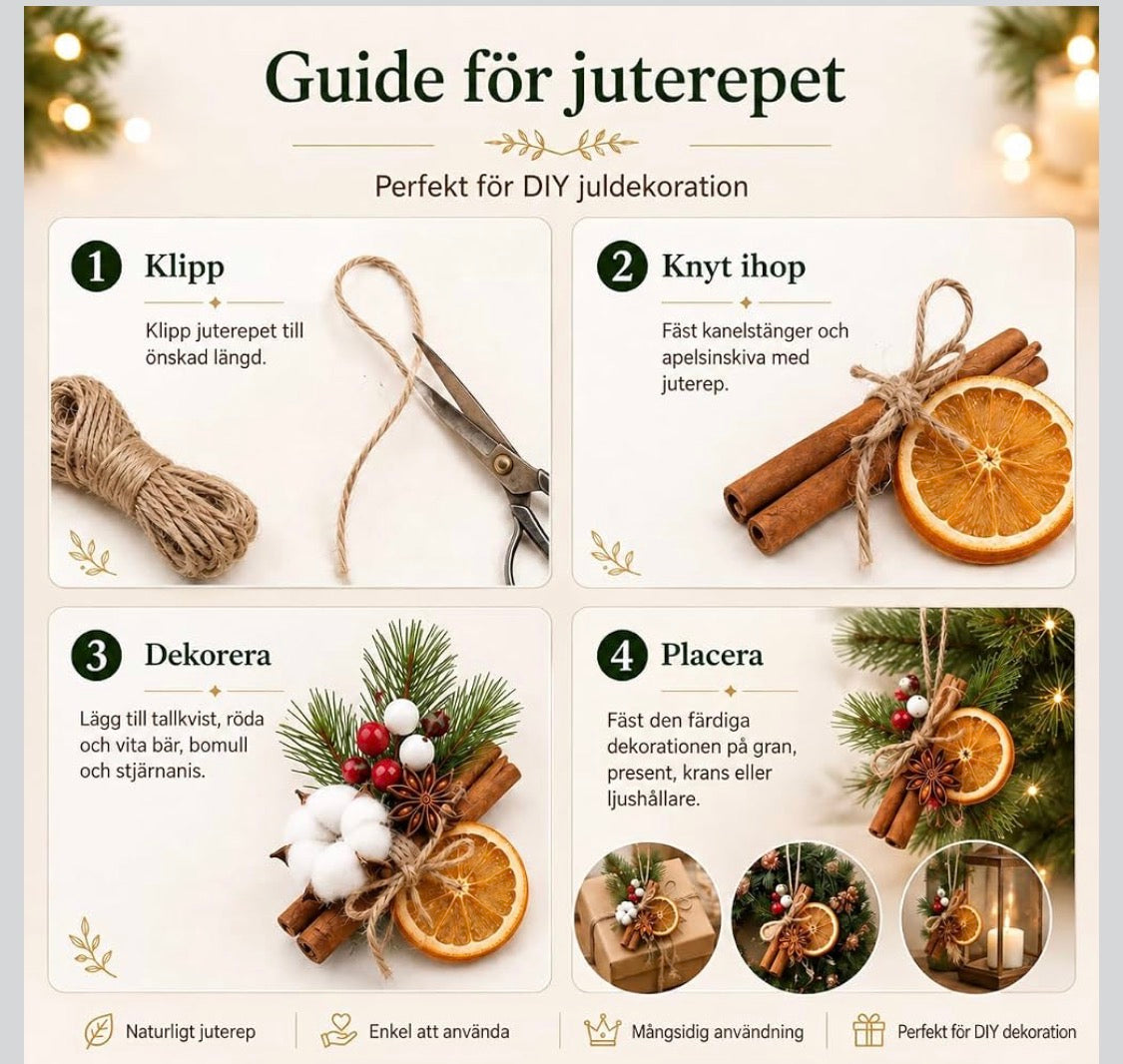 DIY Julpyssel Set – Dekorationselement för Julkrans & Kransbindning (ca 205 delar)