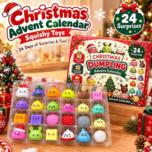 24-dagars Adventskalender – Söta Hängande Juldekorationer & Figurer (Dumpling/Kawaii Tema)