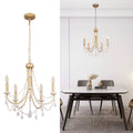 Elegant Kristallkrona i Guld Ø50 cm – Klassisk Taklampa