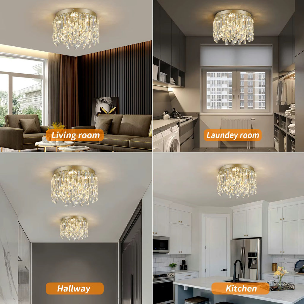 Exklusiv LED-Taklampa med Kristalldetaljer Ø50 cm – 40W