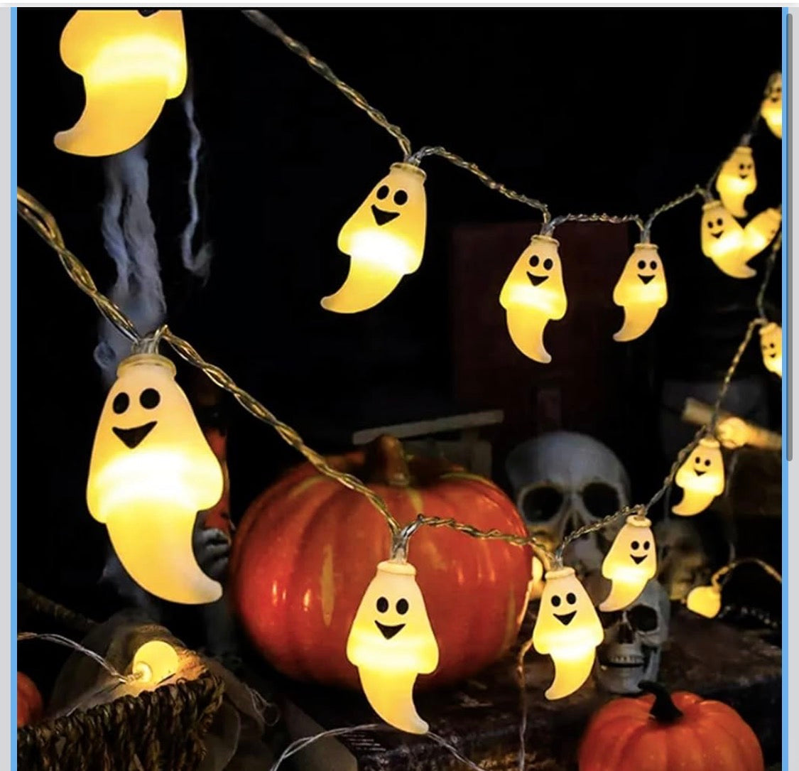 Halloween LED-Ljusslinga med Spöken (3 meter – 20 LED Spöken)