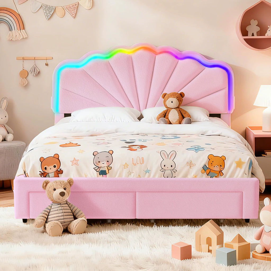 Teddy-sängram med LED Music Lights & USB-C laddning