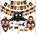 Jonami Halloween Festdekorationsset XXL – 26 Delar (Banderoll, Ballonger & Fotorekvisita)