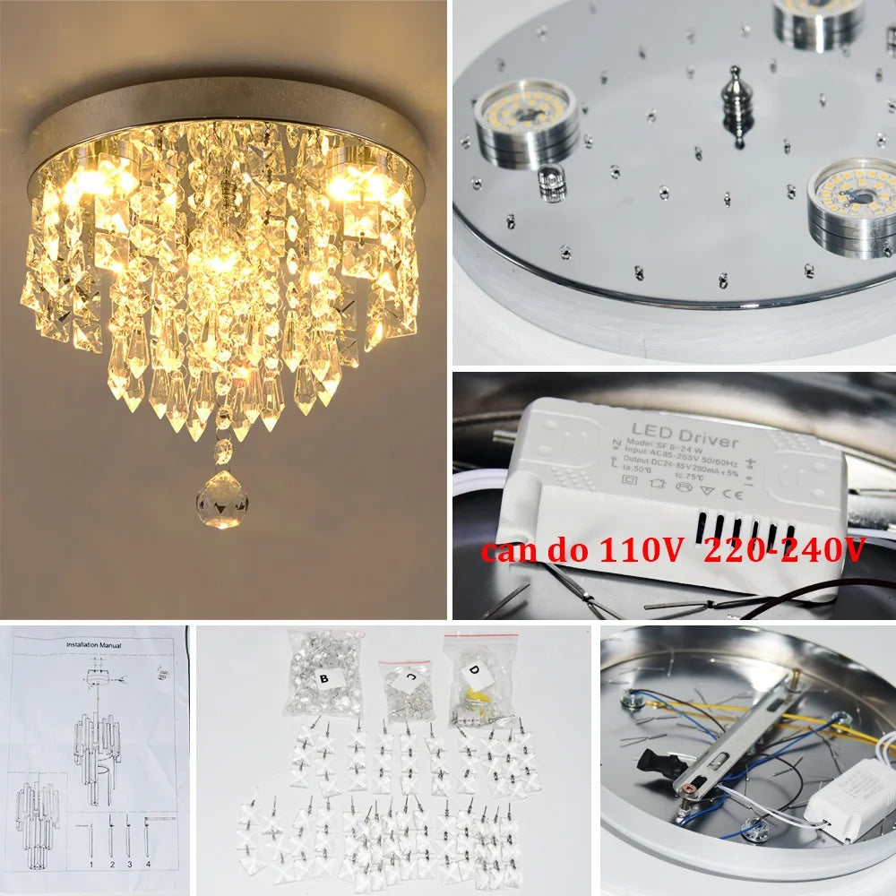 Kristallplafond LED – Modern Taklampa 25 cm