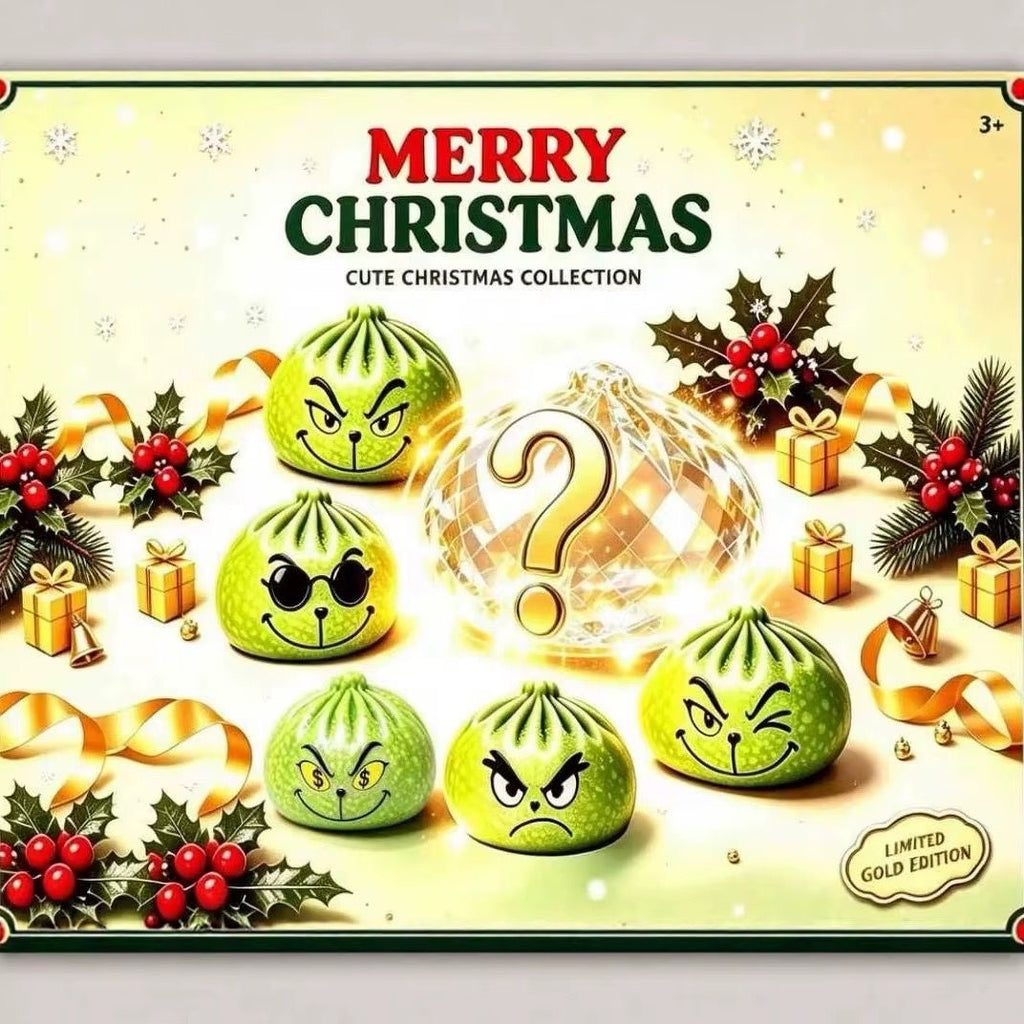Grinch Dumpling Squishy Stressleksak (Grumpy Monster Squeeze)