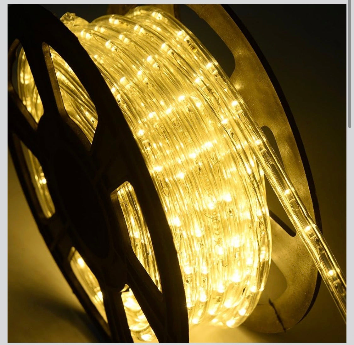 COSTWAY Vattentät LED-Ljusslang 10 Meter – 360 LED (Varmvitt Sken för Inne- & Utomhusbruk)