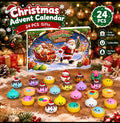 24-dagars Adventskalender – Söta Hängande Juldekorationer & Figurer (Dumpling/Kawaii Tema)