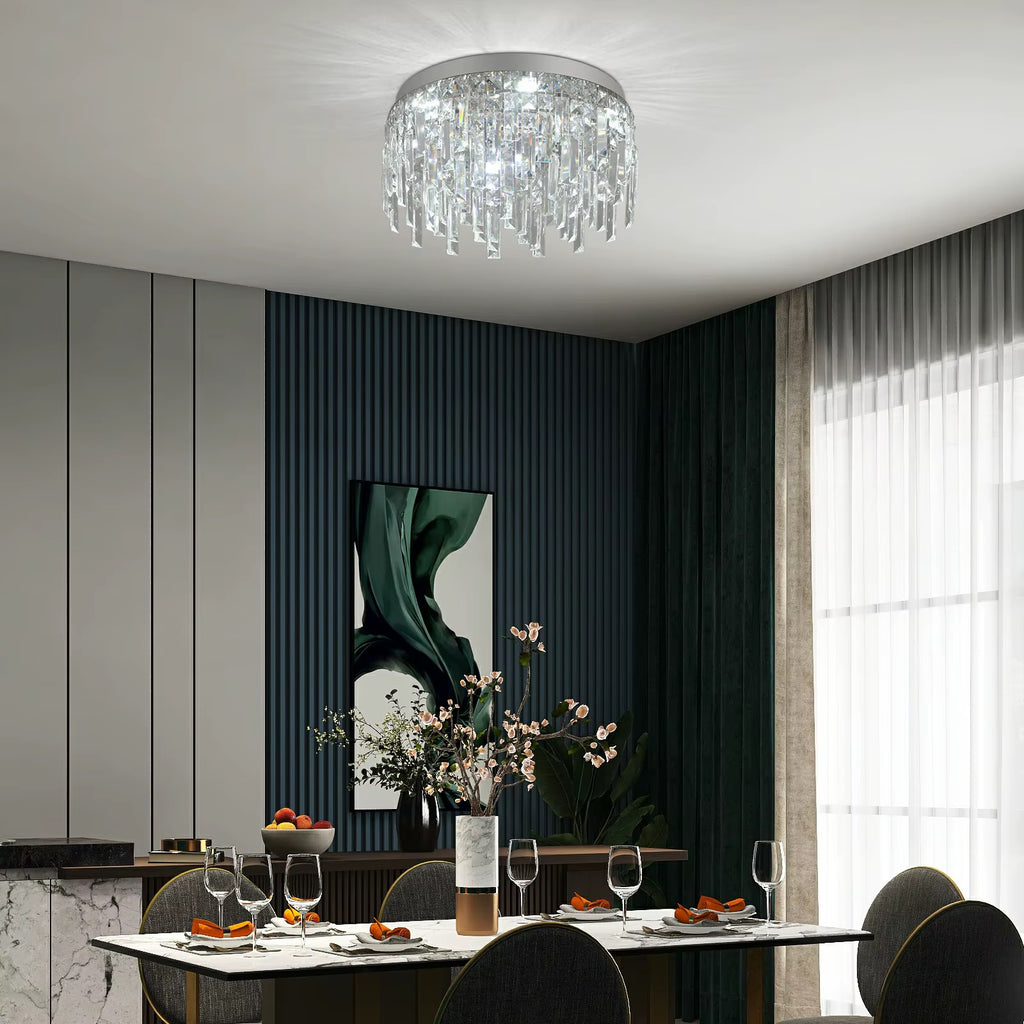 Elegant LED-Taklampa med Kristalldetaljer Ø40 cm – 30W