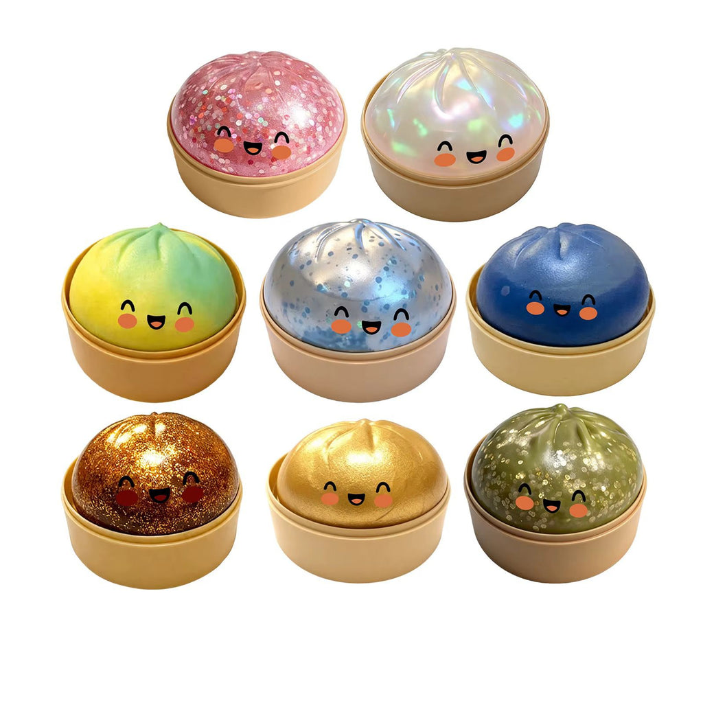 Söt Dumpling Squishy Stressleksak (Baozi Squeeze Toy)