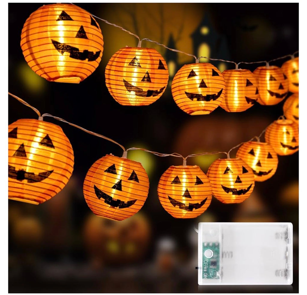 Halloween Utomhus LED-Ljusslinga med Pumpor (6 meter – 20 LED-Lykta IP65)