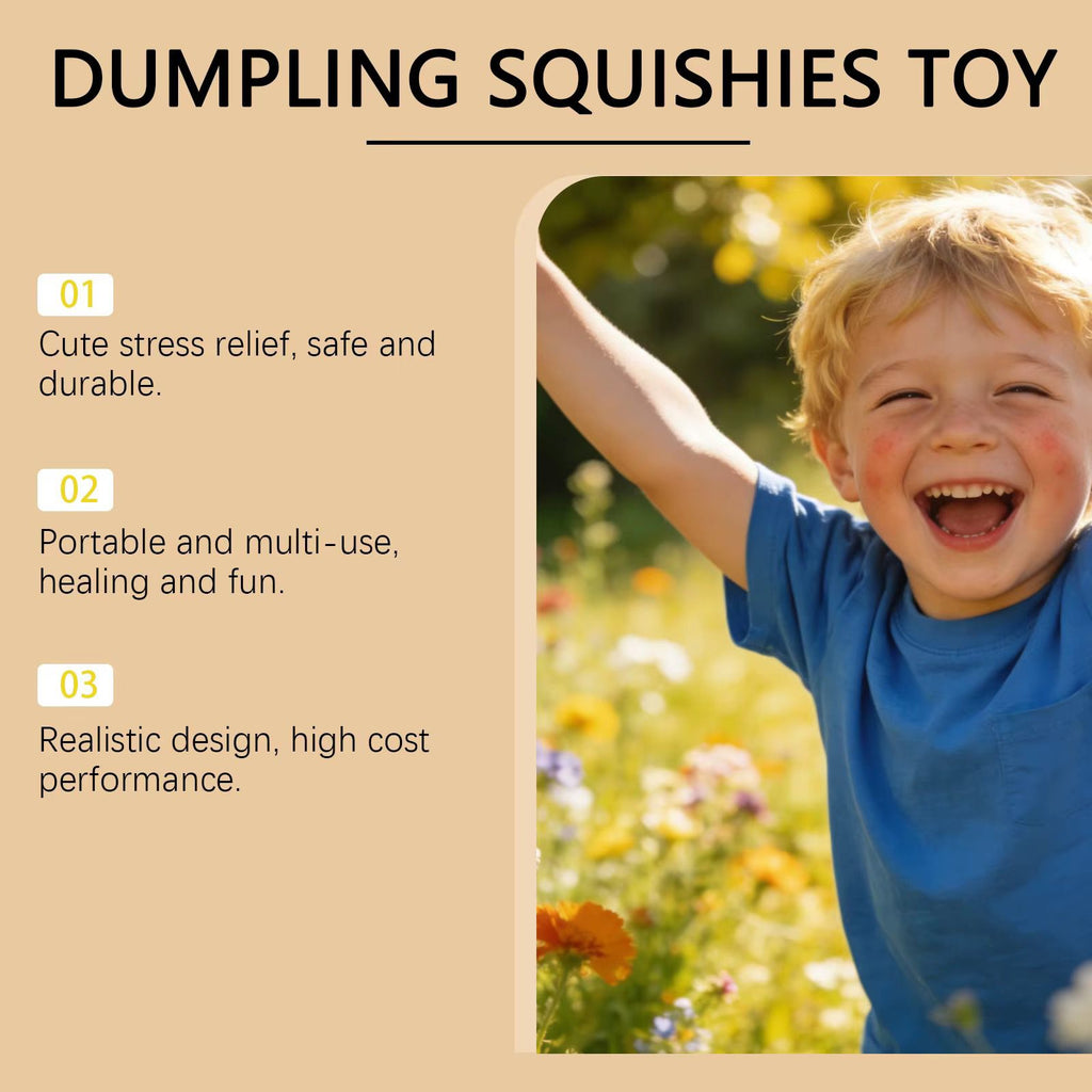 Söt Dumpling Squishy Stressleksak (Baozi Squeeze Toy)