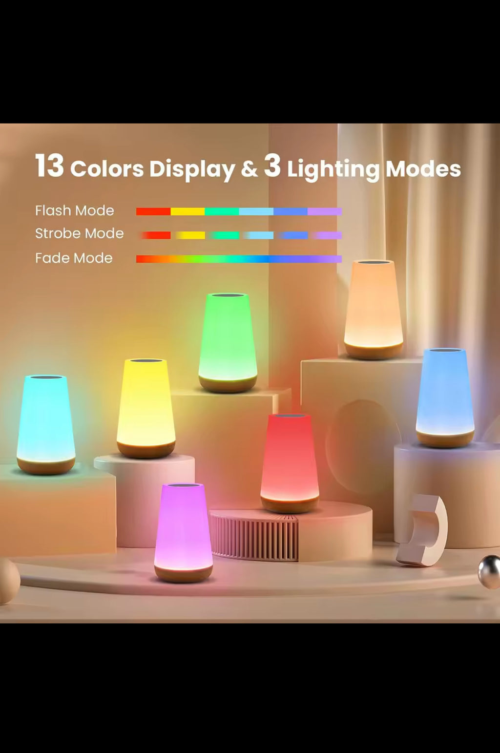 Nordic Cozy Light™ – 13 Color Smart Bedside Lamp