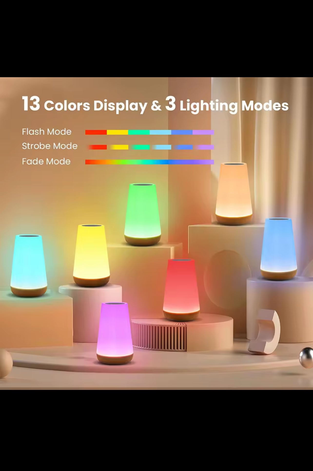 Nordic Cozy Light™ – 13 Color Smart Bedside Lamp