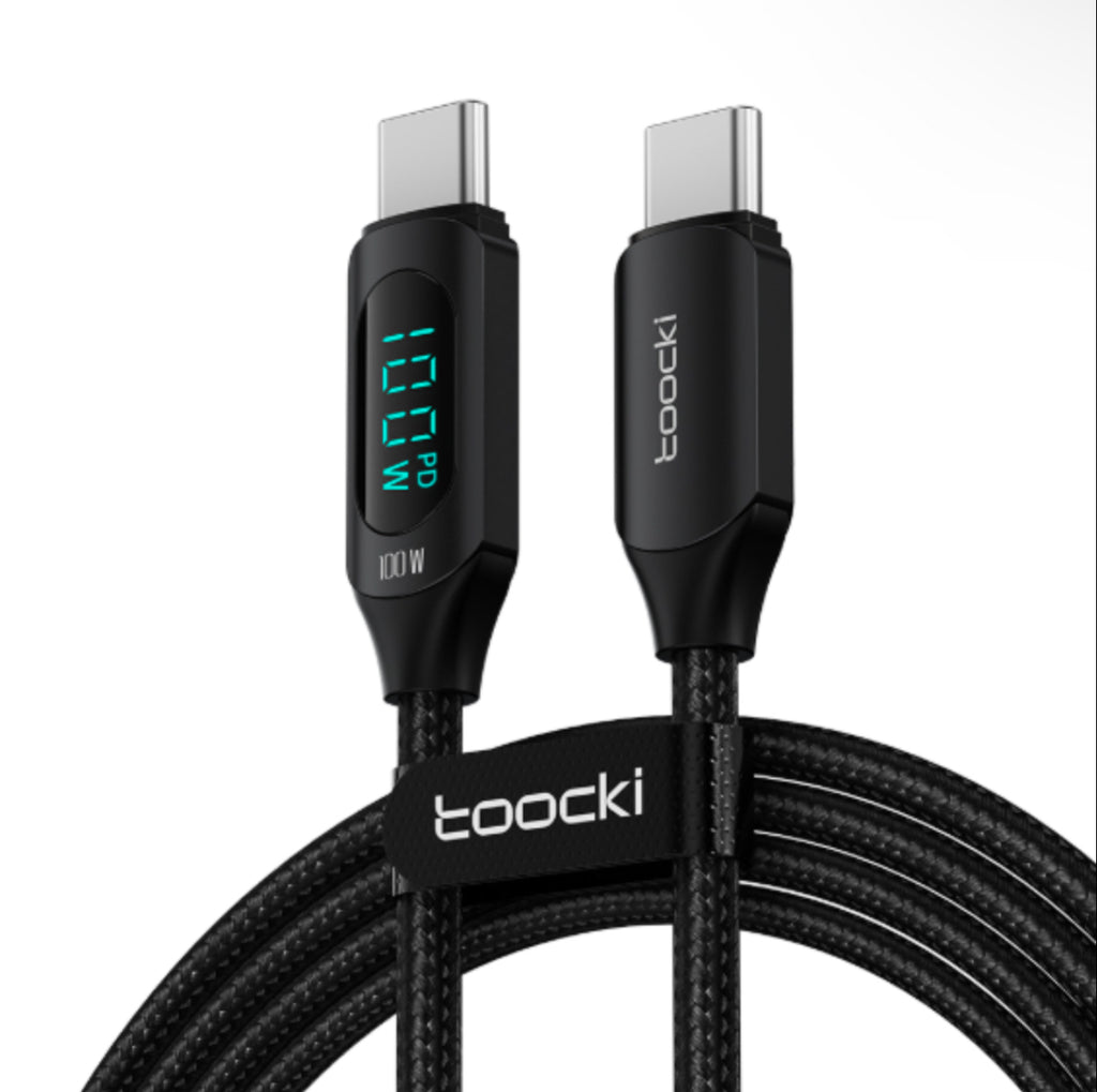 Toocki 100W USB-C till USB-C Digital Kabel - 1 meter