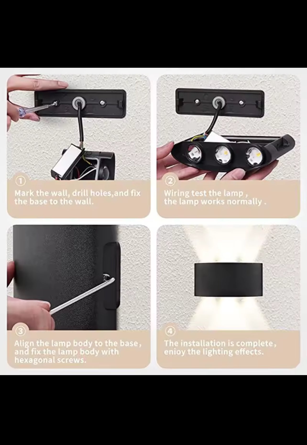 Modern Waterproof LED Wall Lamp