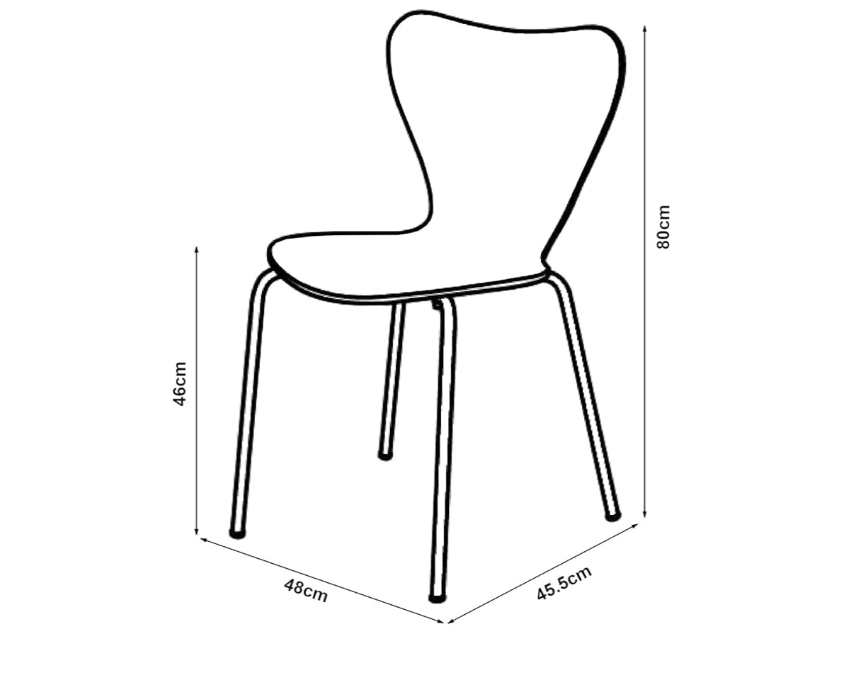 Modern Nordic Dining Chairs Set of 4 – Stylish & Comfortable | Free Delivery Sweden