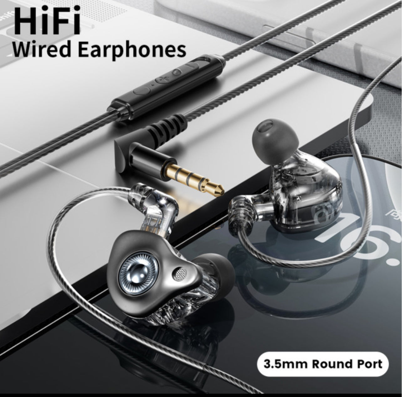 Toocki Wired Gaming Earphones with Mic - HiFi Sound 3.5mm
