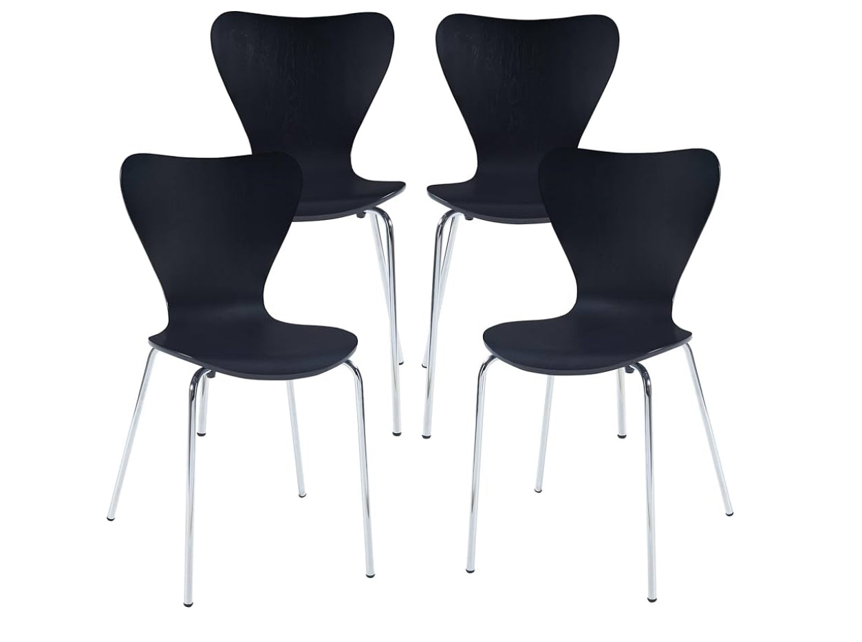 Modern Nordic Dining Chairs Set of 4 – Stylish & Comfortable | Free Delivery Sweden