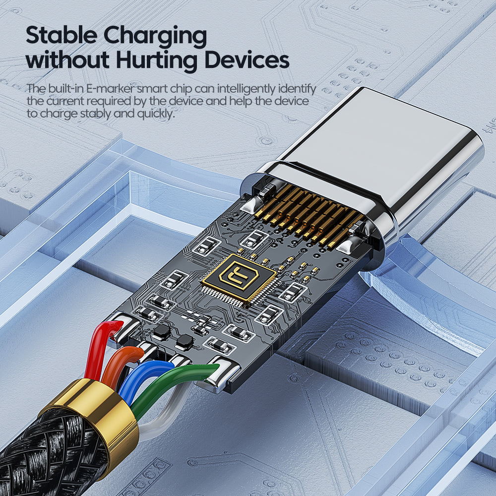 USB-C till USB-C Snabbladdningskabel 100W (2m) - Svart