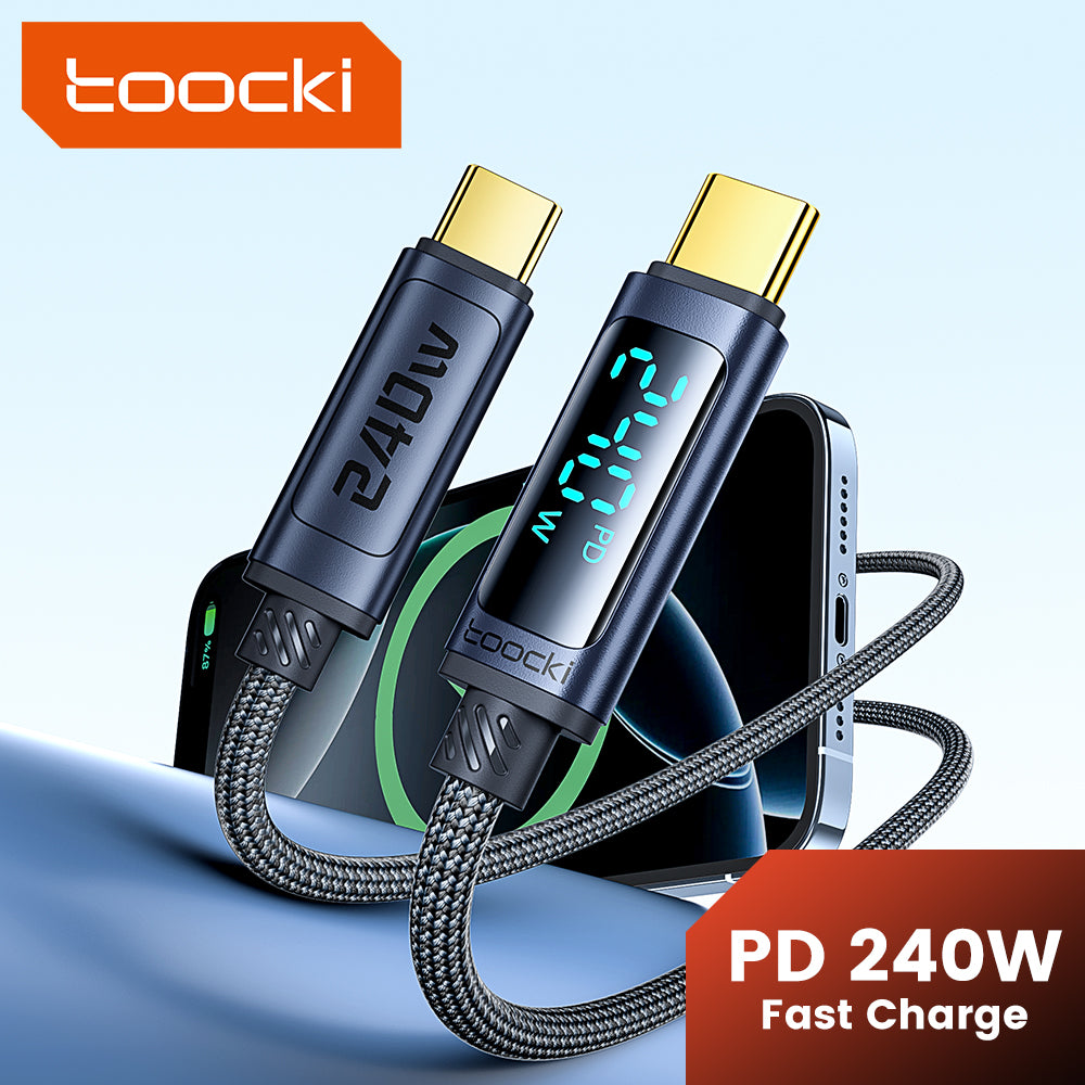 Toocki 240W USB-C till USB-C Kabel med Digital Display