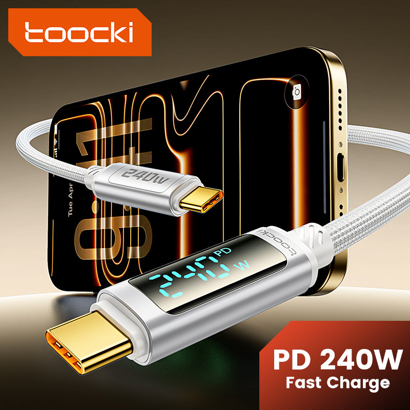 Toocki 240W USB-C till USB-C Kabel med Digital Display