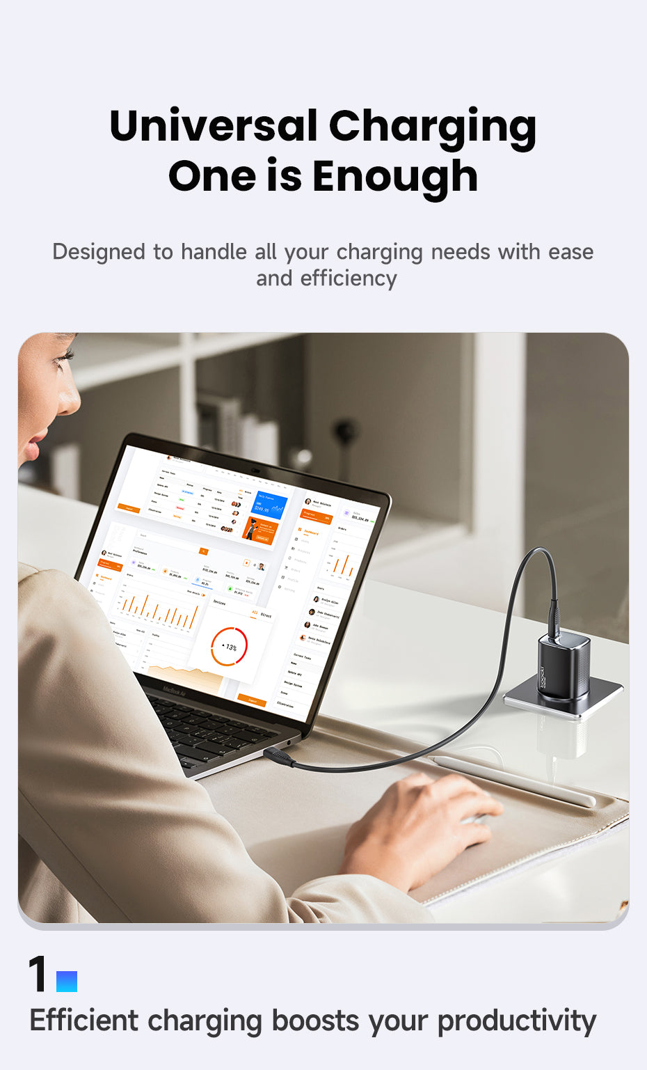 Toocki 45W USB-C Snabbladdare (GaN) - EU-kontakt