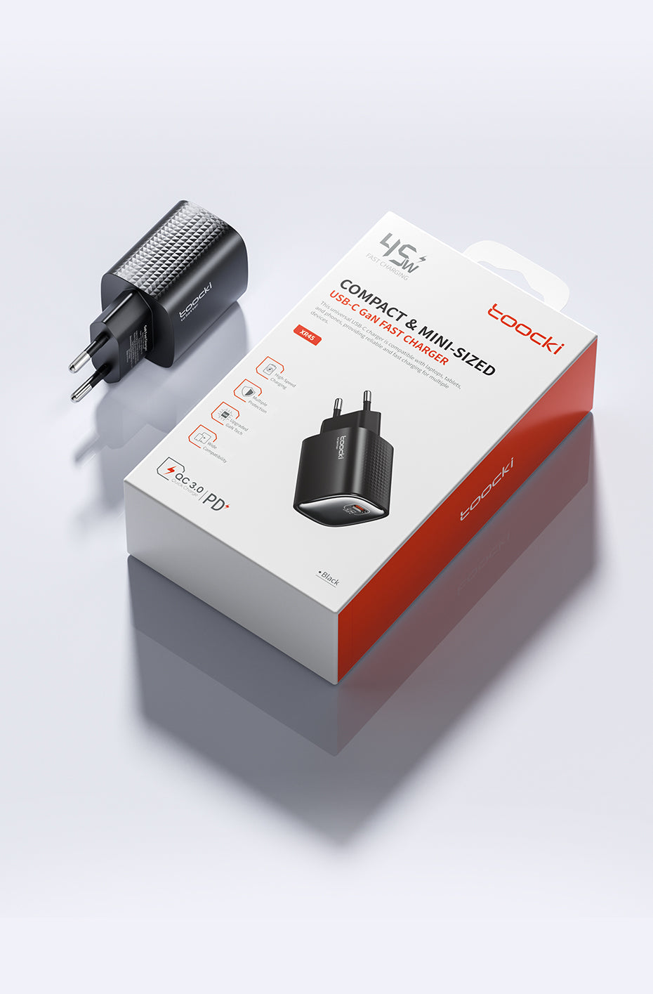 Toocki 45W USB-C Snabbladdare (GaN) - EU-kontakt