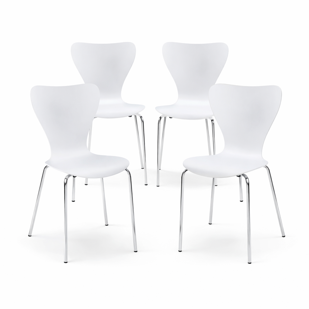 Modern Nordic Dining Chairs Set of 4 – Stylish & Comfortable | Free Delivery Sweden