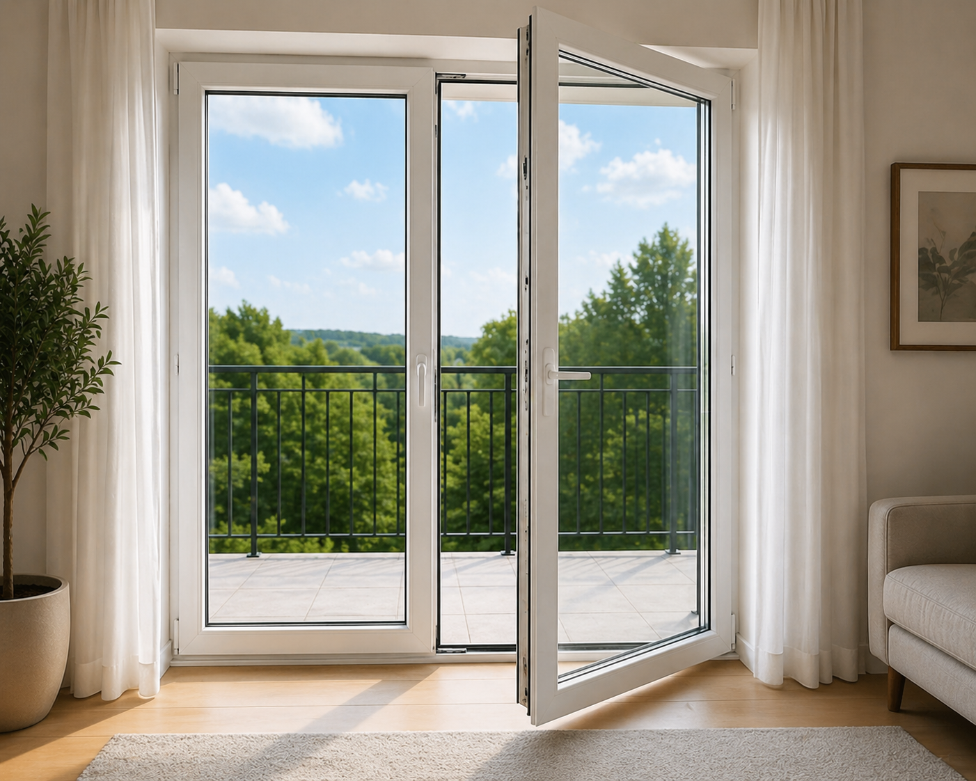 Modern Balkongdörr i Aluminium – Energieffektiv Glasdörr med Dubbel/Trippelglas