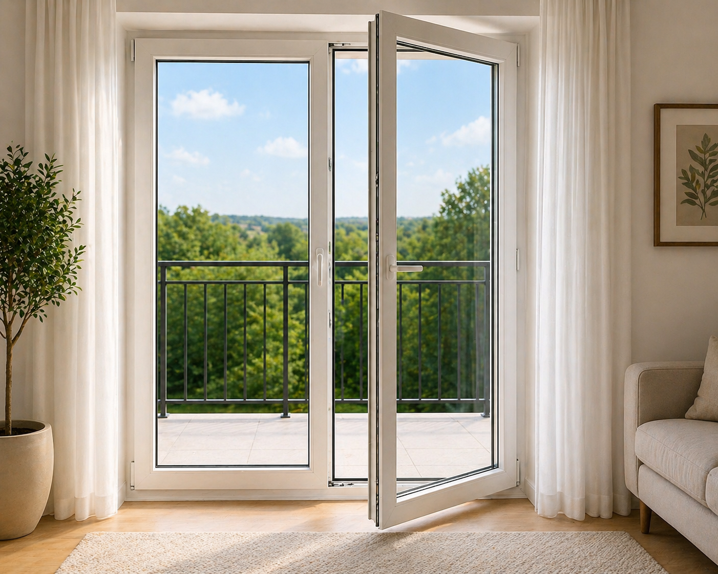 Modern Balkongdörr i Aluminium – Energieffektiv Glasdörr med Dubbel/Trippelglas