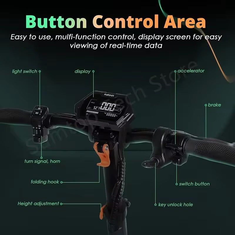 KuKirin G2 MAX Elscooter – Med Säte & Komfort