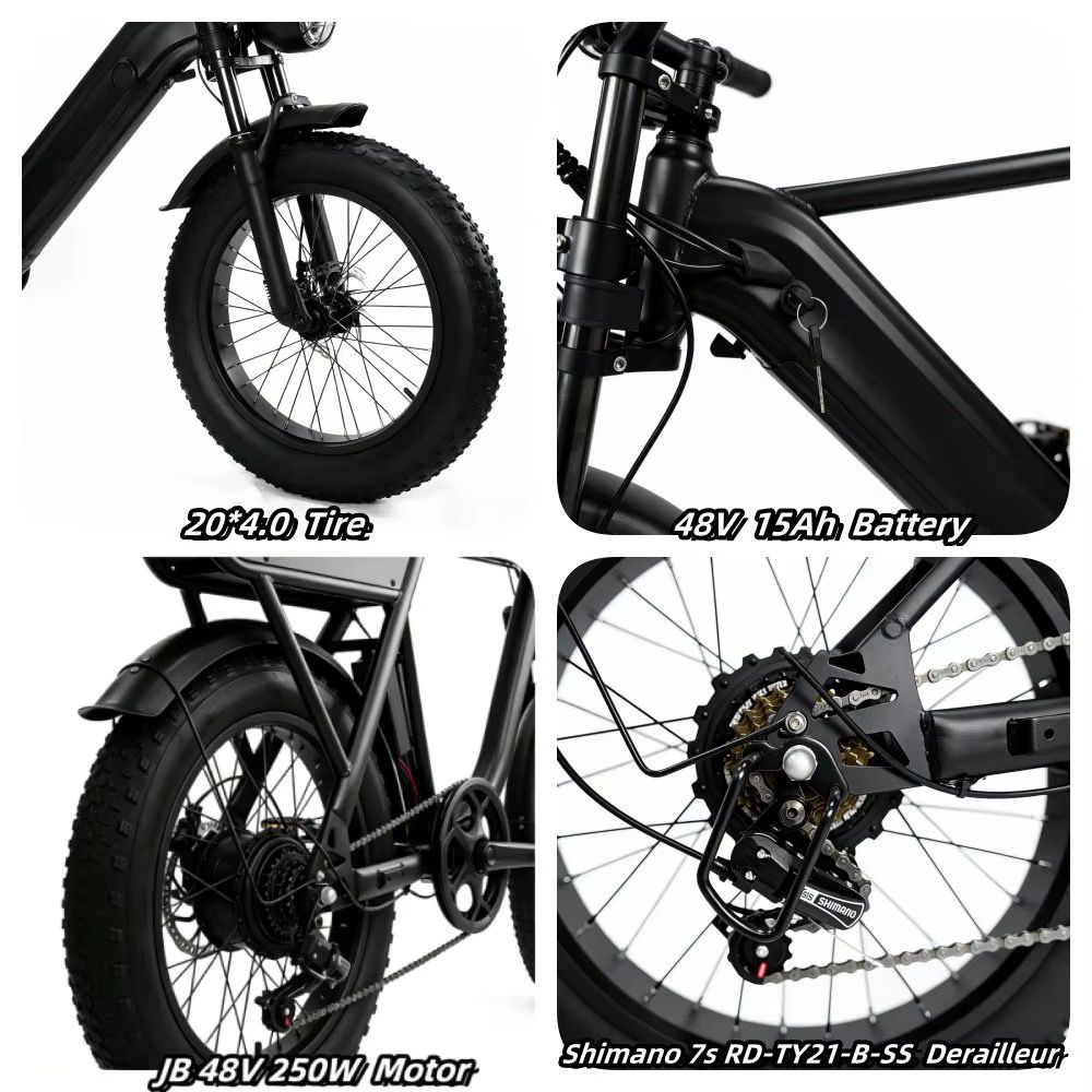 Y20 Fatbike Elcykel | 500W 48V 15Ah – Hydrauliska Bromsar