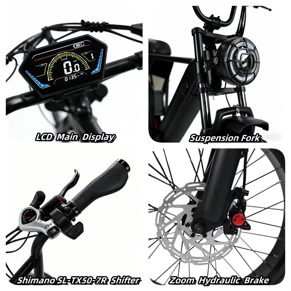 Y20 Fatbike Elcykel | 500W 48V 15Ah – Hydrauliska Bromsar