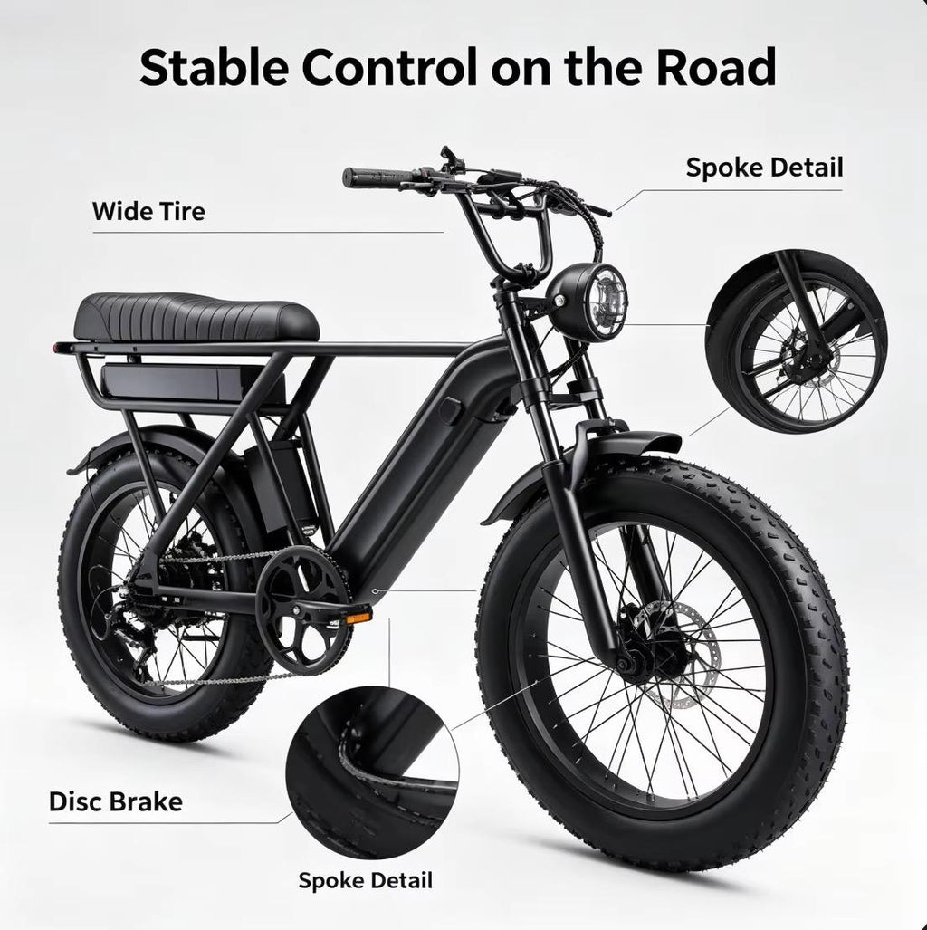 Y20 Pro Fatbike Elcykel | 500W 48V 35Ah – Extra Lång Räckvidd