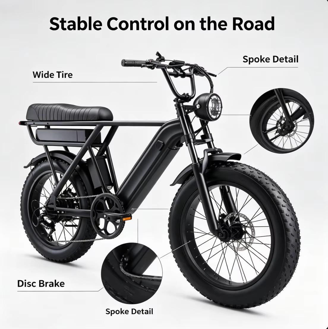 Y20 Pro Fatbike Elcykel | 500W 48V 35Ah – Extra Lång Räckvidd