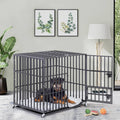 Robust hundbur i metall med hjul – XPET686