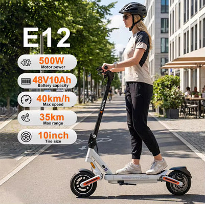 E12 Elsparkcykel 500W – 48V 10Ah – 40 km/h