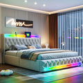 Smart säng 160x200 med Bluetooth, LED, USB & Type-C