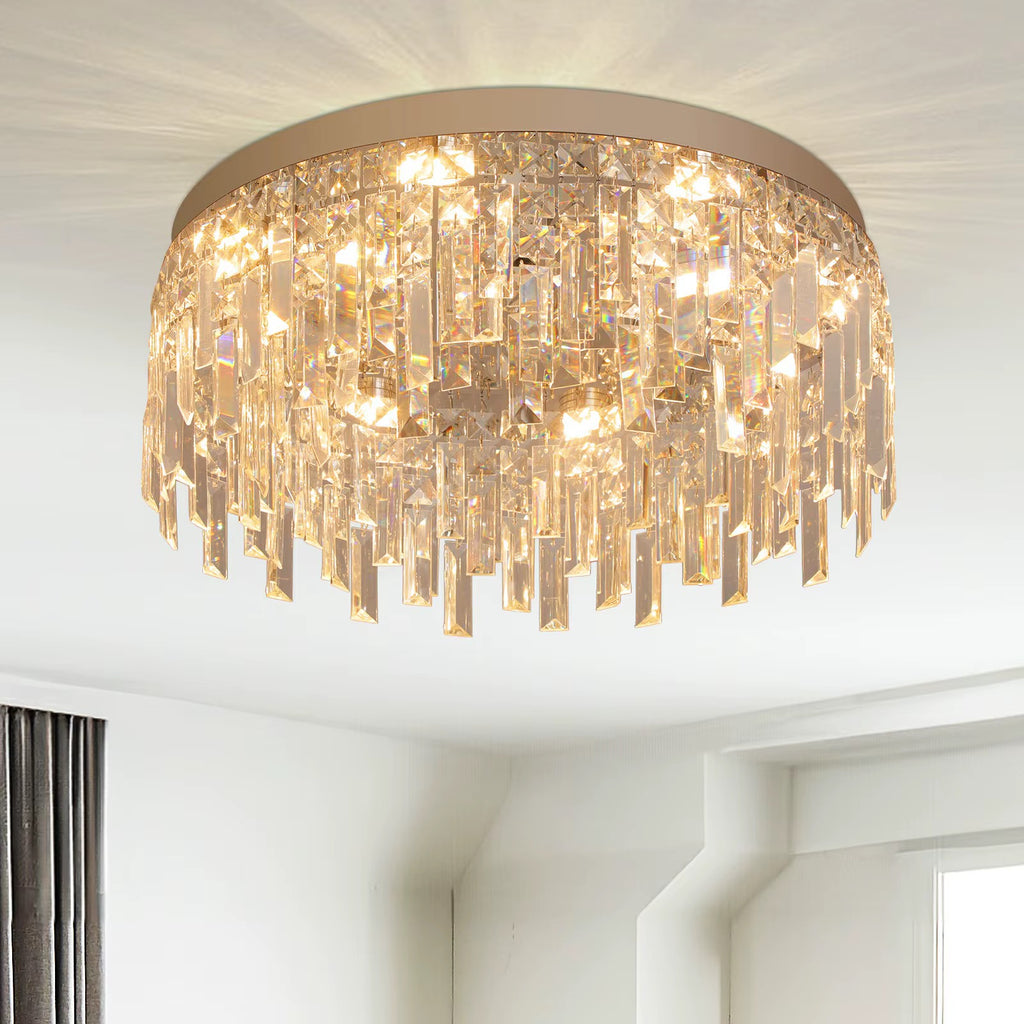 Elegant LED-Taklampa med Kristalldetaljer Ø50 cm – 40W