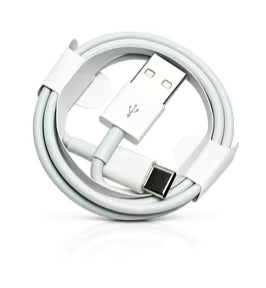 USB-A till USB-C Kabel 1 m – Vit Nylonflätad Laddkabel