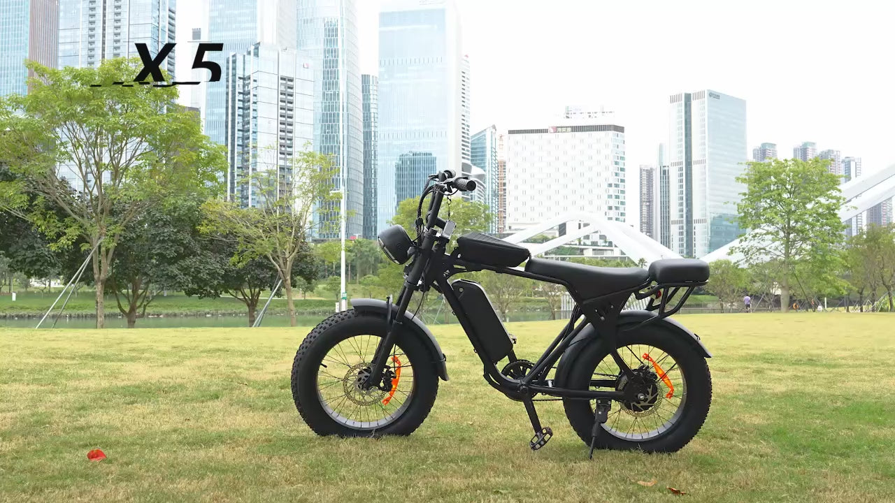 AtlasTrek X5 Elcykel – 250W Motor, 48V 15Ah Batteri, 20” Fat Tire